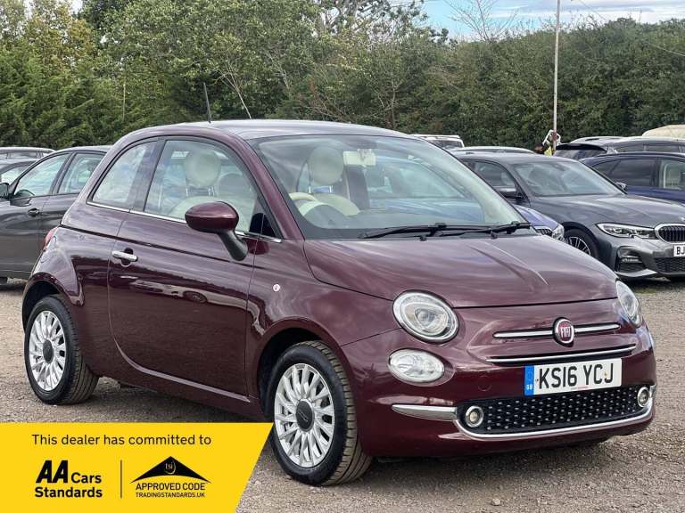 2016 Fiat 500 1.2 Lounge Euro 6 (s/s) 3dr HATCHBACK Petrol Manual