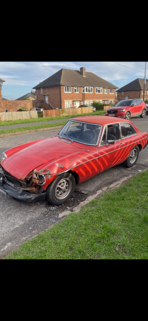 1975 Mgbt tax and mot exempt see damage 