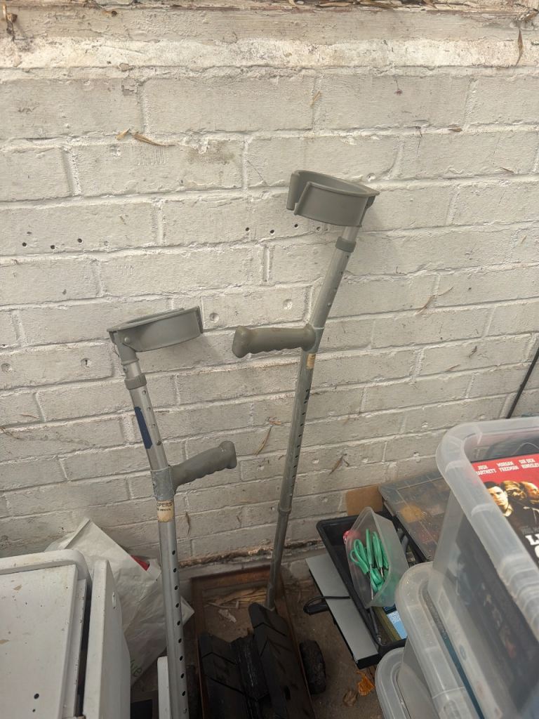 A pair of crutches