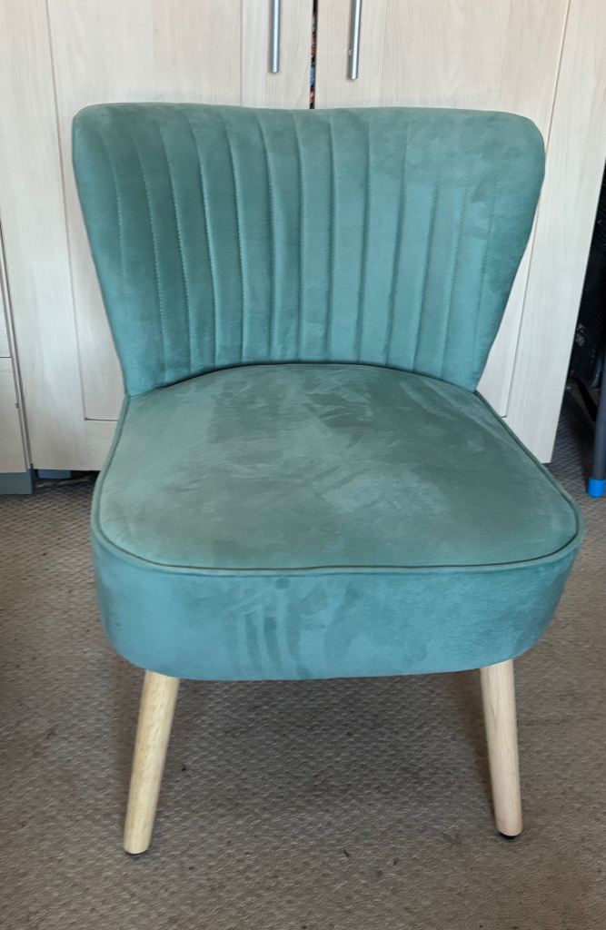 image for Selling 2 - Green Velvet Accent Chairs