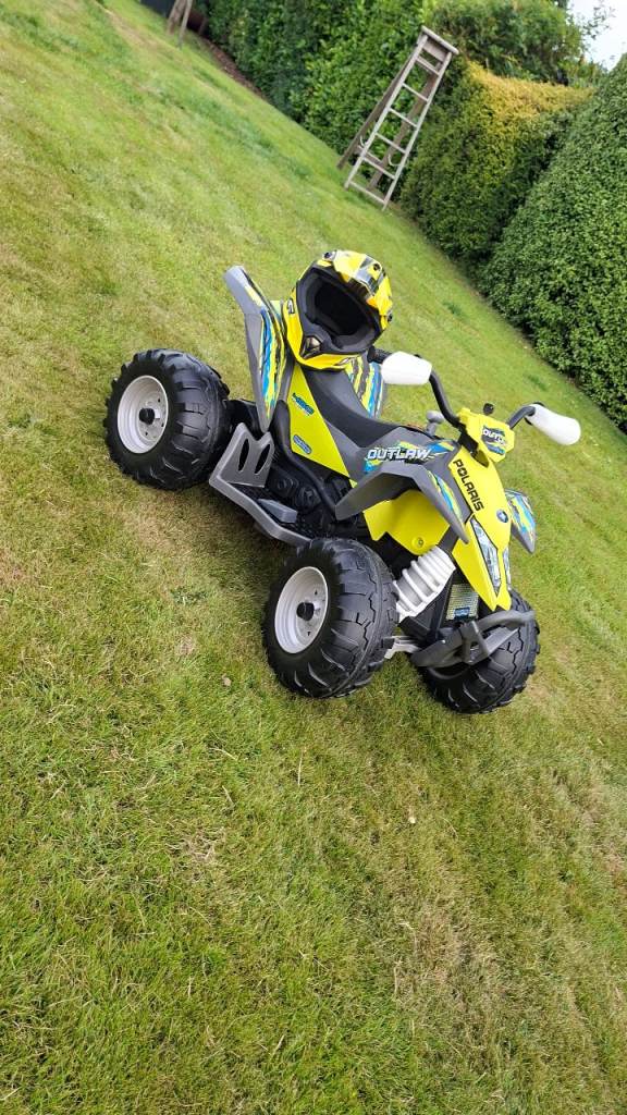 Polaris Outlaw Ride-On Quad Bike – Yellow, Very Good Condition