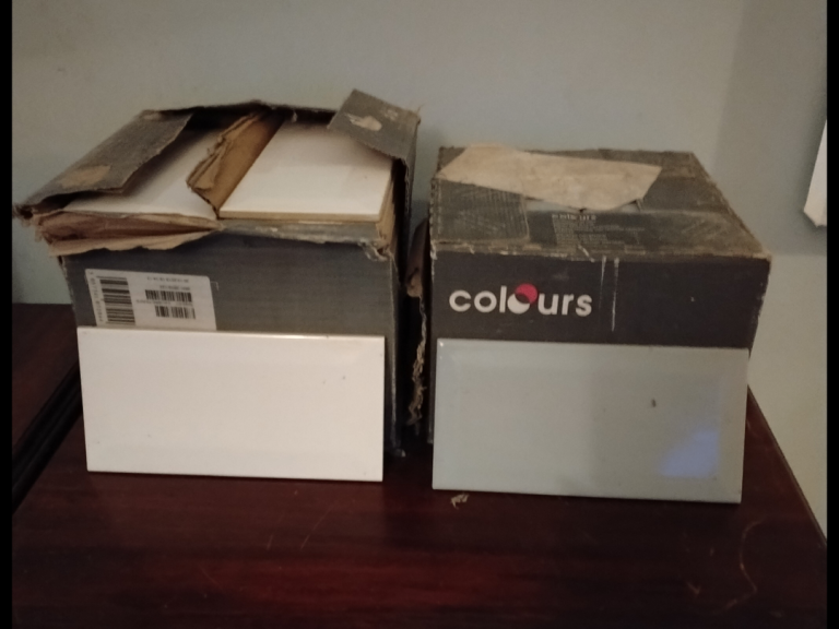 One box of grey and one box of white