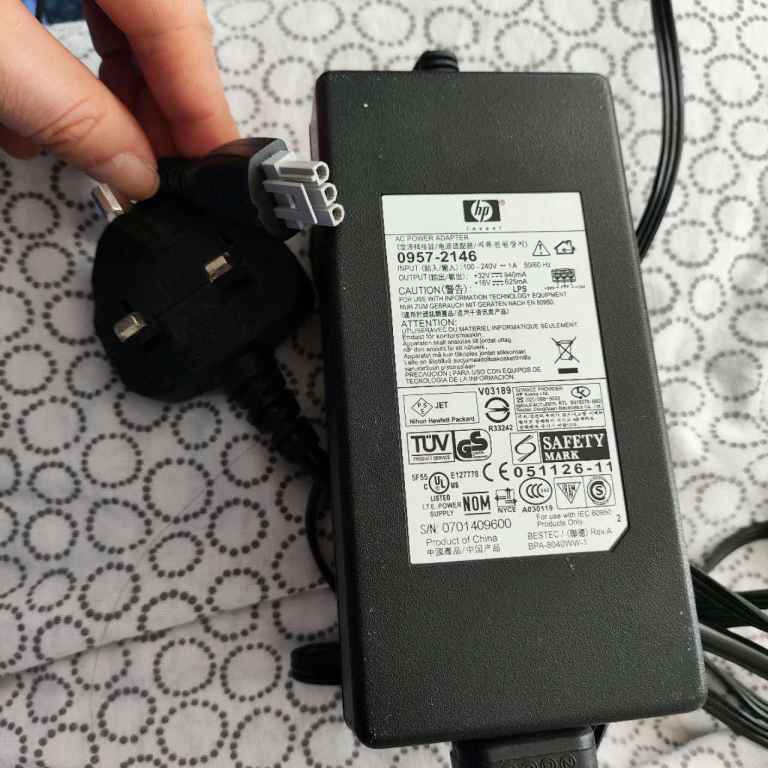 Genuine HP Printer Power Supply 0957-2146 - Grey 3-Pin Connector (+32V / +16V)