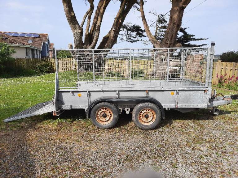 Ifor Williams Twin Axle Galvanised Trailer with Ramp and Cage. 10 x 5ft