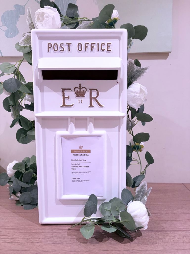 White Royal Mail Style Wedding Post Box FOR HIRE - High Wycombe 