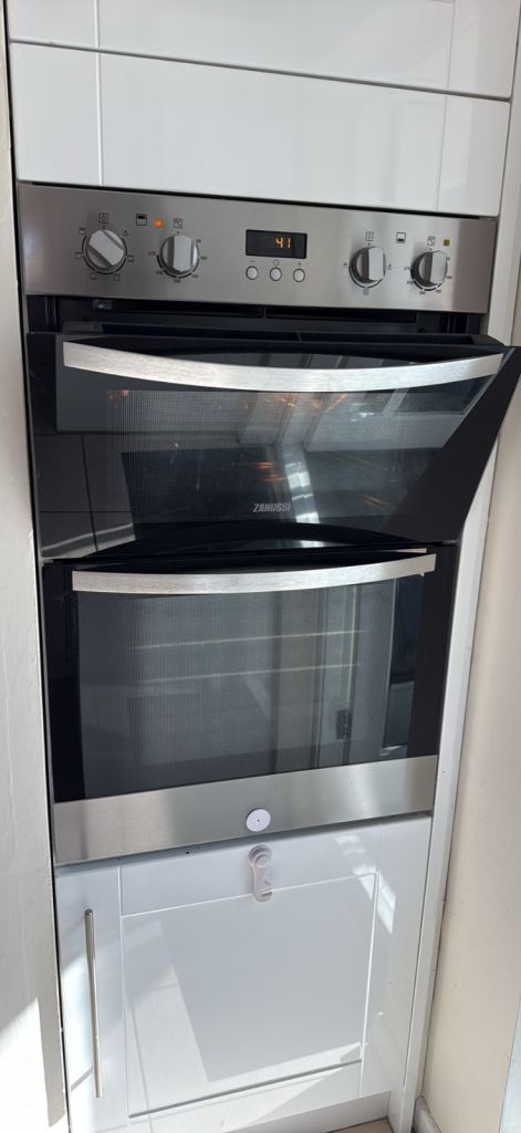 Zanussi Double Oven - Integrated, Stainless Steel Finish