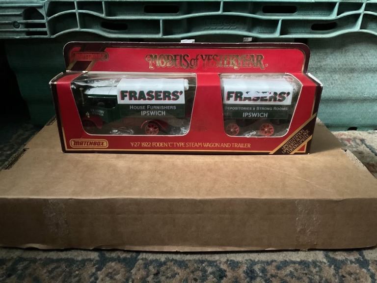 Matchbox Models of Yesteryear Ltd Edition Y-27 1922 Foden C Type Steam Wagon and Trailer Gift Set