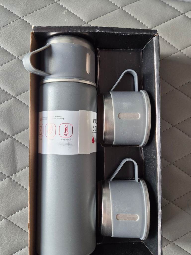 Brand new grey vacuum flask