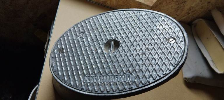 Drain Rodding Point Cover - Grey Metal