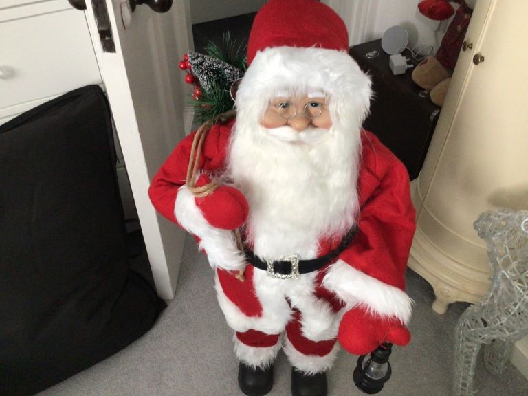 Large Standing Santa Christmas Decoration – Good Condition