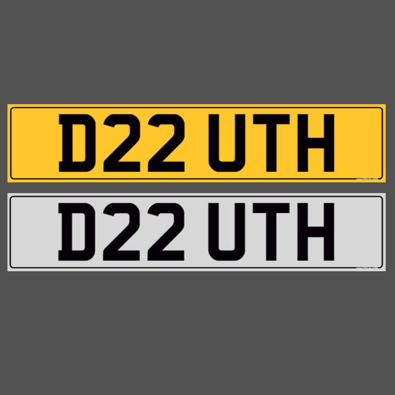 D22 UTH - Dr RUTH Registration Number Plate