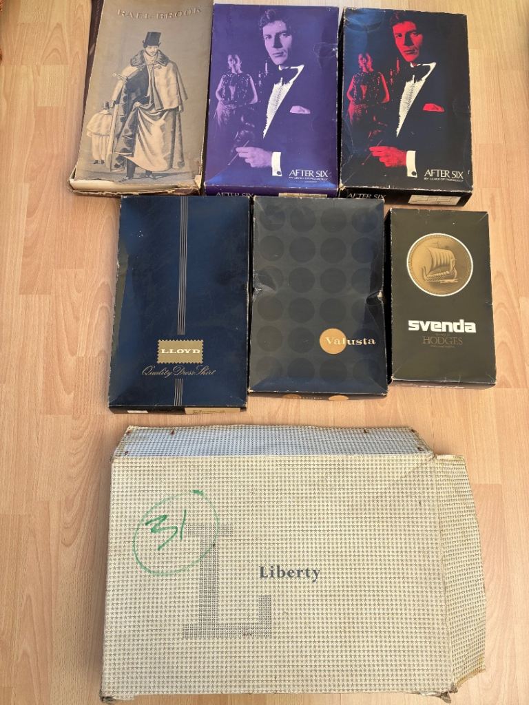 Vintage 1970s shirt boxes
