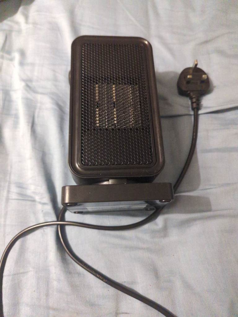 Black Electric Fan Heater - Good Condition