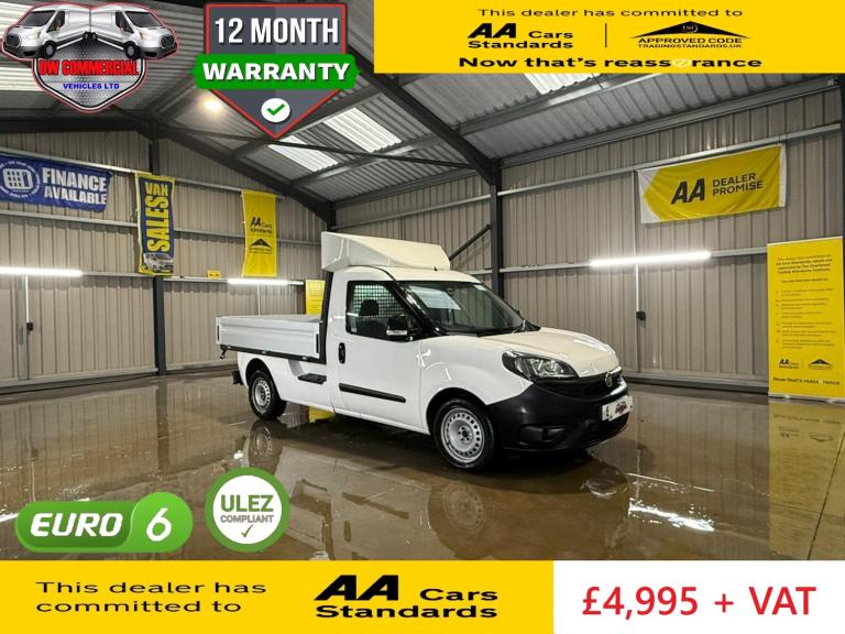 2021 71 Reg FIAT DOBLO 1.6 Multijet 16V Work Up Alloy Dropside + VAT