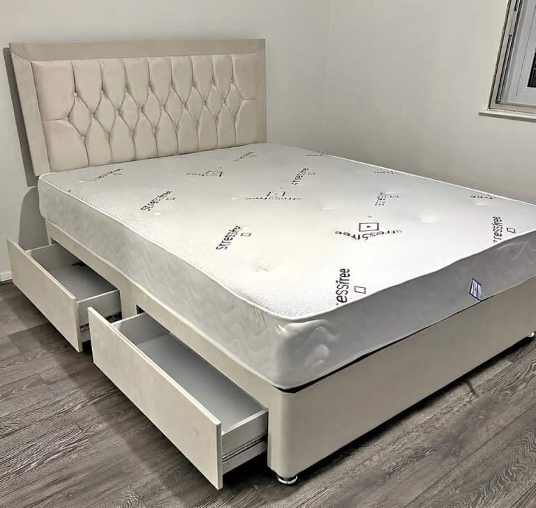 📦 Luxury Double Divan Bed + Mattress & Storage Draws Optional🛏️ 25% OFF – Booking Open Now