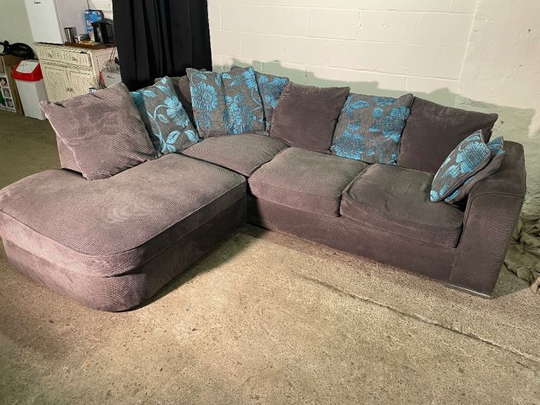 Grey Furniture Village L Shaped Corner Sofa LOCAL DELIVERY AVAILABLE 