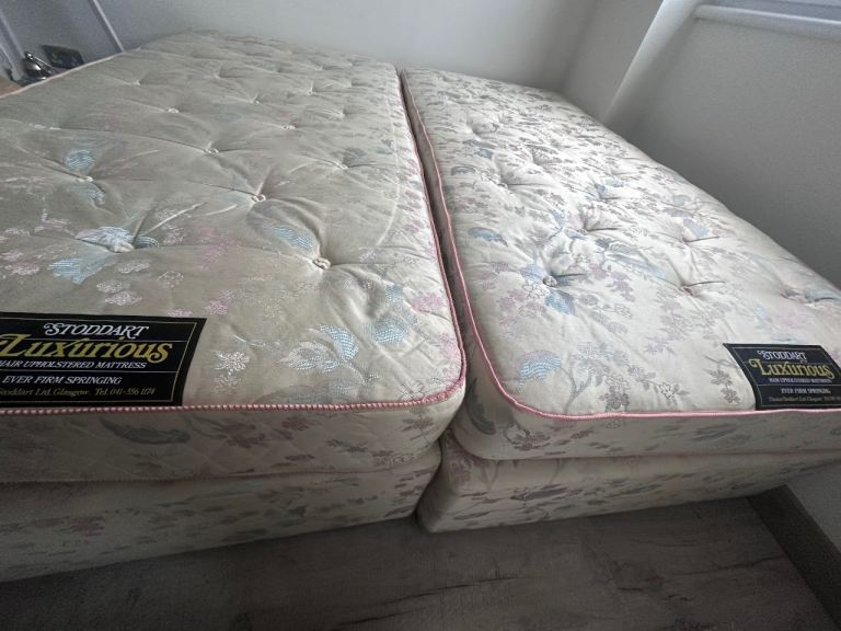Stoddart Luxurious Single divan twin beds set , £122.00 for Sale