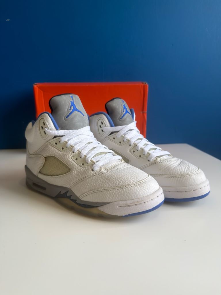 Nike Air Jordan 5 Retro Stealth 2.0 Hyper Blue Uk6