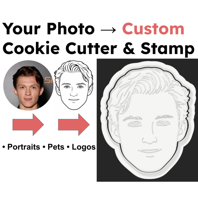 Custom Photo to Cookie Cutter & Stamp – Personalised Baking Fun
