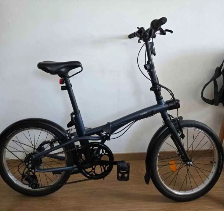 B'Twin Folding Bike - Black, Good Condition