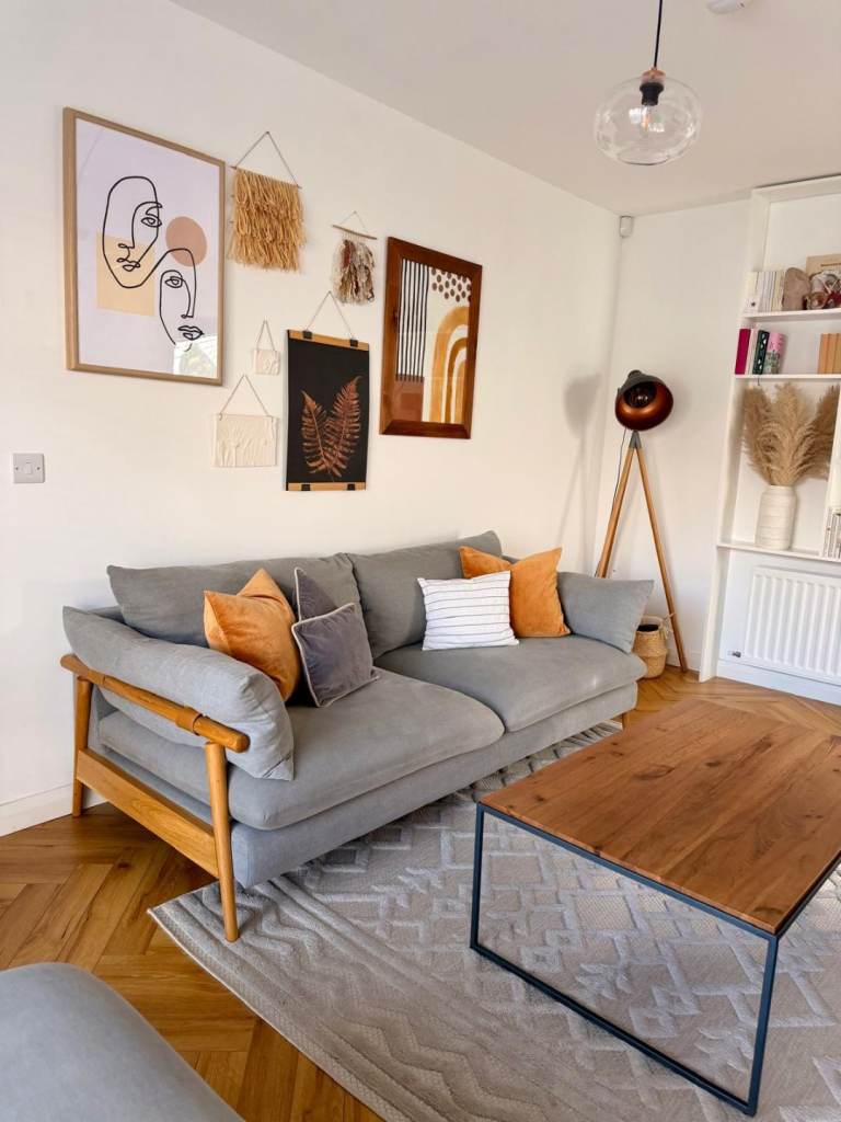 DFS Hoxton 4 Seater Sofa and footstool