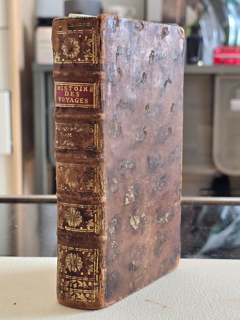 1749 Antiquarian History de Voyages Senegal & West AfricaLeatherbound French Book w/Maps&Engravings