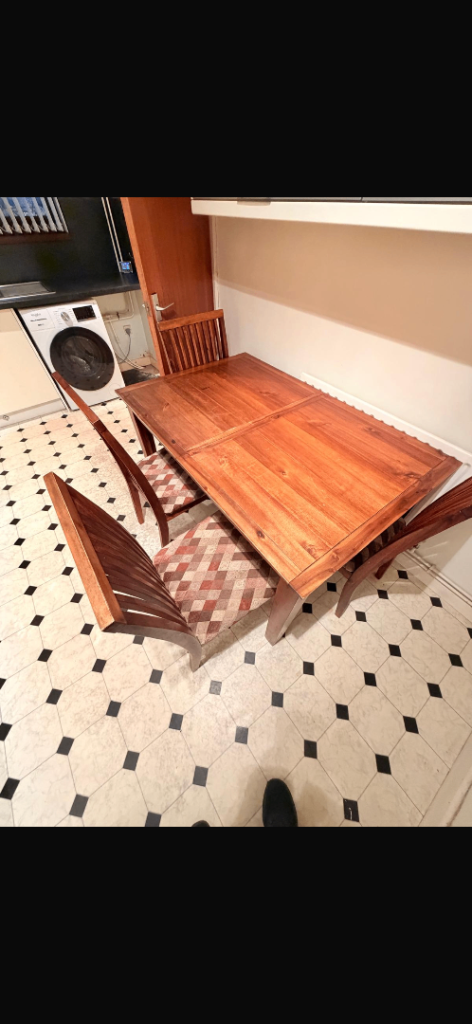 Dining table and chairs 