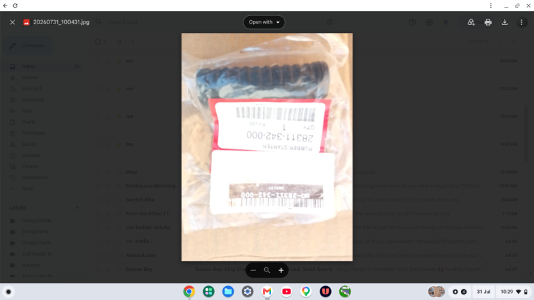 Honda Kickstart Rubber CB125,TL125 etc