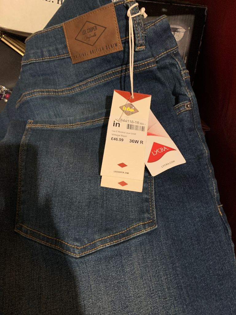 Lee Cooper Men's Jeans - New with Tags, 36W Regular Fit