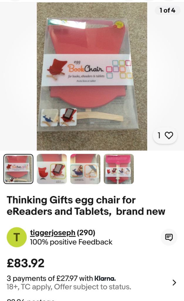 Thinking Gifts egg chair for eReaders and Tablets 