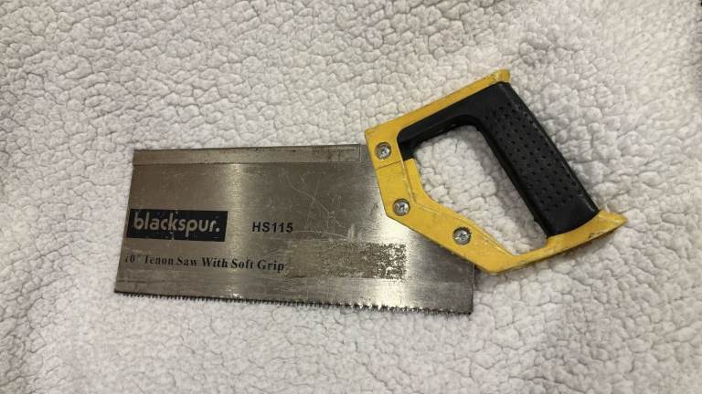 Hacksaw, hand saw, wood saw, tenon saw - Blackspur 10" soft grip handle