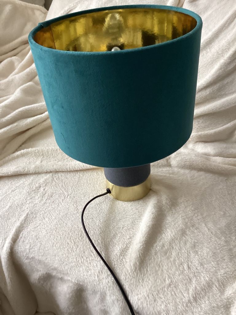 Teal colour lamp