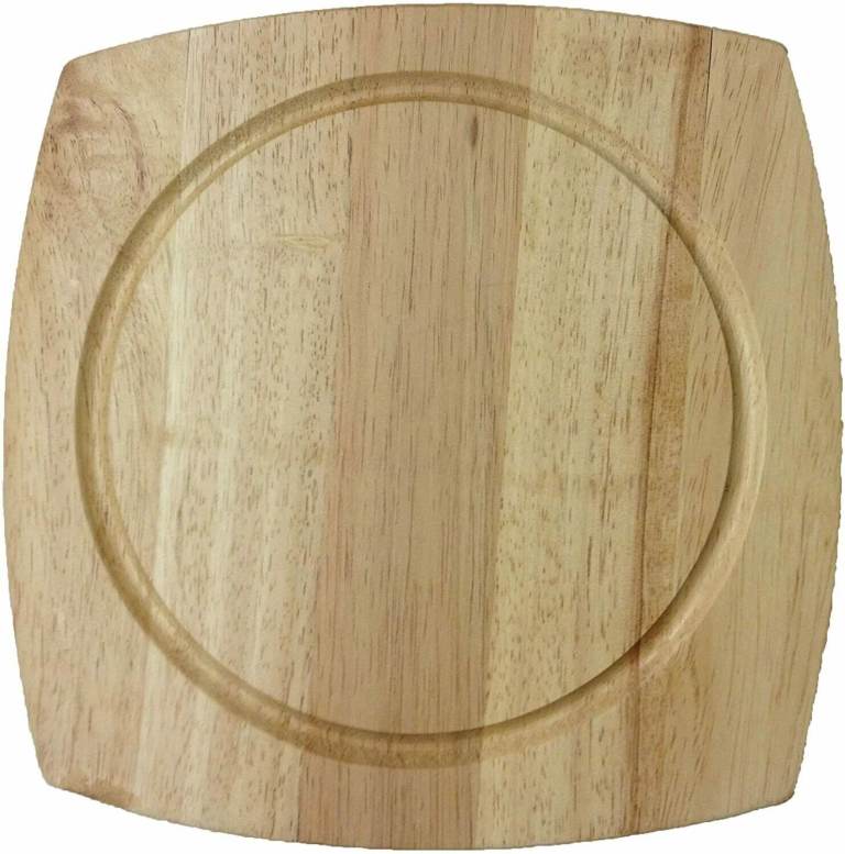 2 x Premium Organic Wooden Square Serving Boards Chopping Kitchen Food Cutting 24cm