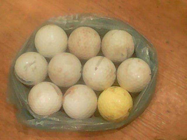 Second hand golf balls