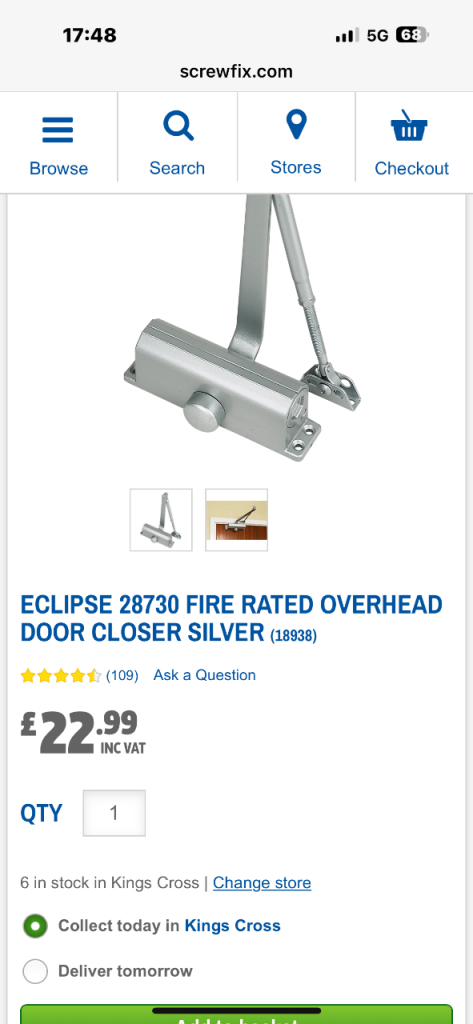 image for Fire rated internal door closer x 16!