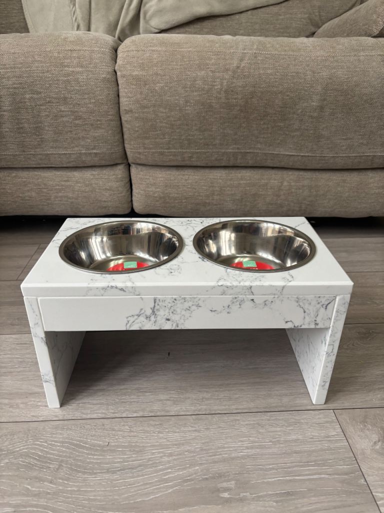 Marble pet bowls