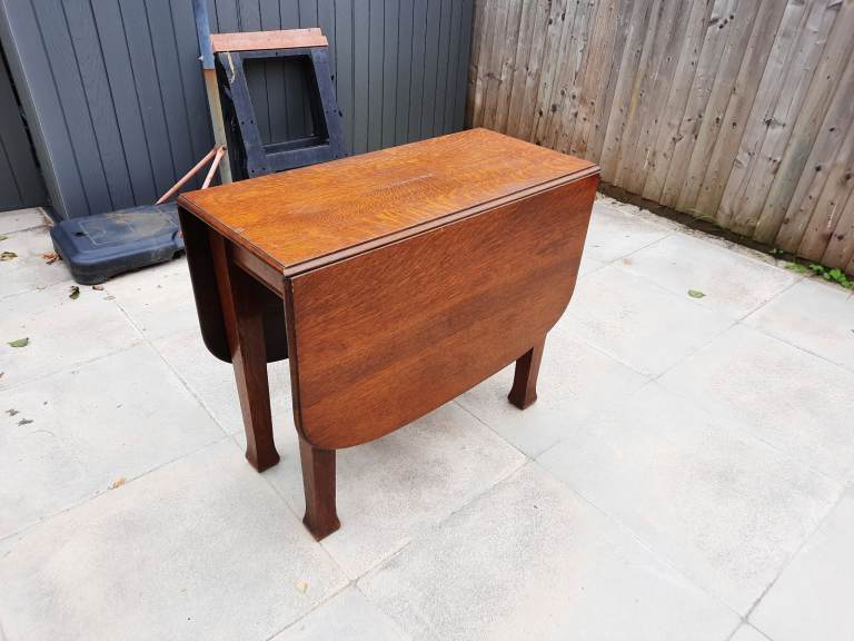 Antique fold-down dining table