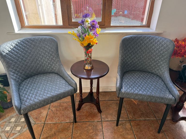 2 Dunelm dinning chairs for sale 