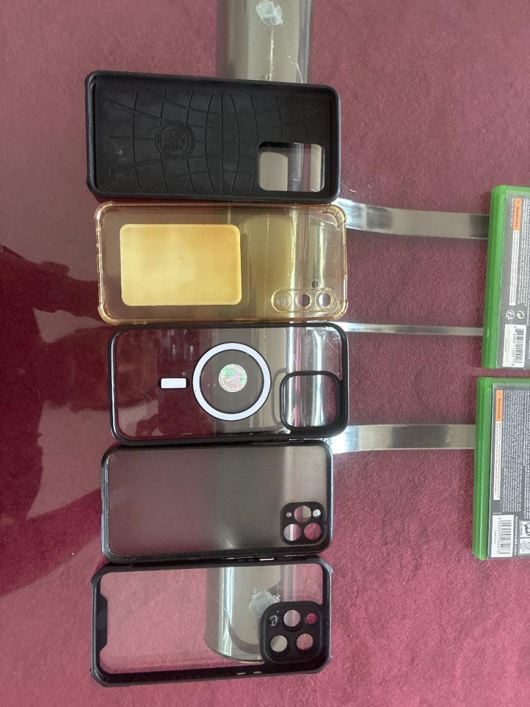 iPhone 11 Pro Max Cases – Black and Clear, Good Condition