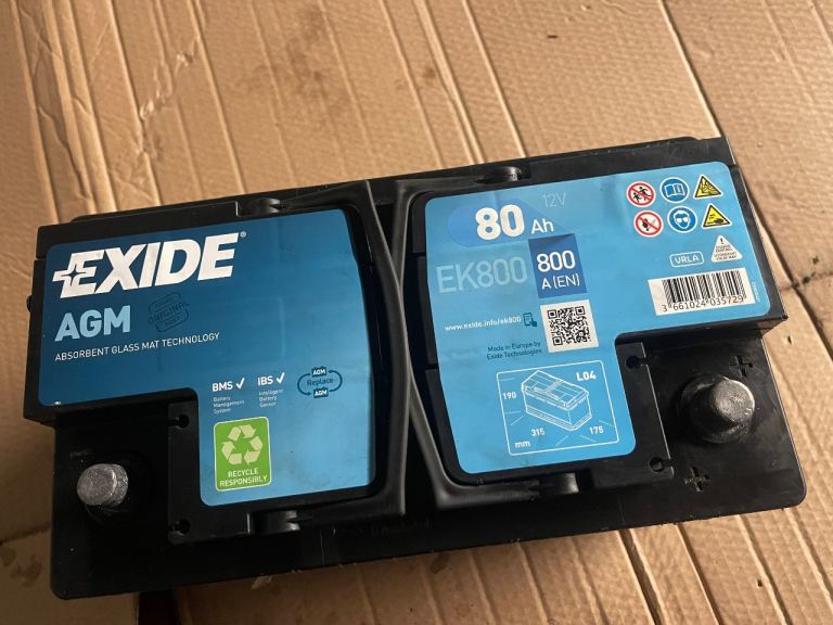 START STOP CAR BATTERY AGM 80AH 800CCA DIESEL 2.0 ETC 