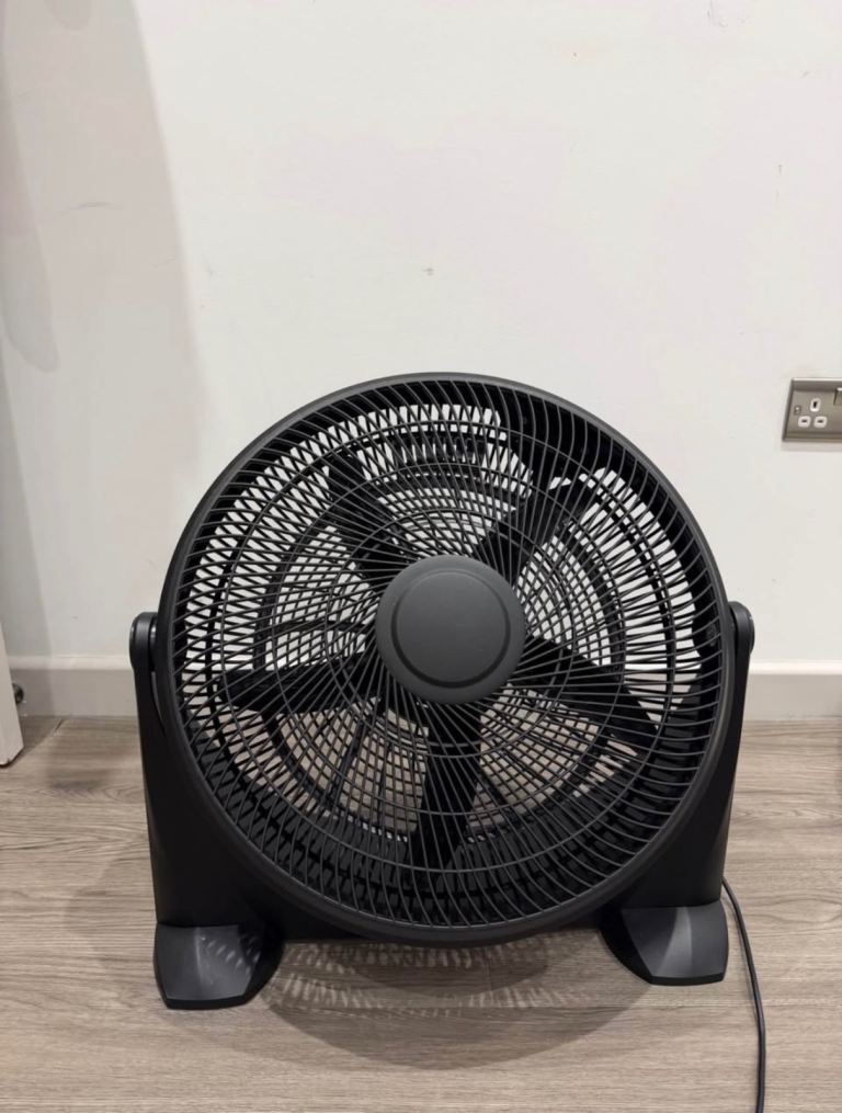 Black Floor Fan - Portable Electric • Desk & Floor Fan