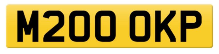 CAR Number Plate M200 OKP