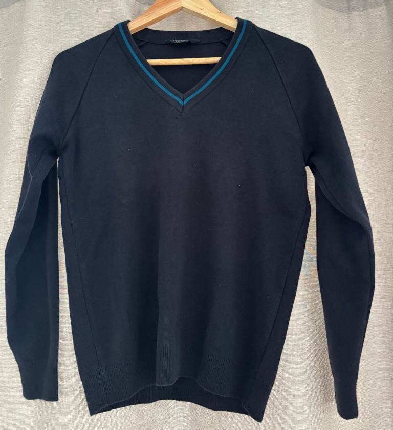 Edinburgh Academy School Jumper V Neck Size 32" - Unused