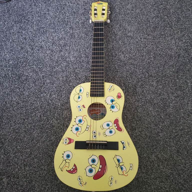 Selling an original classical guitar from the limited edition SpongeBob SquarePants series