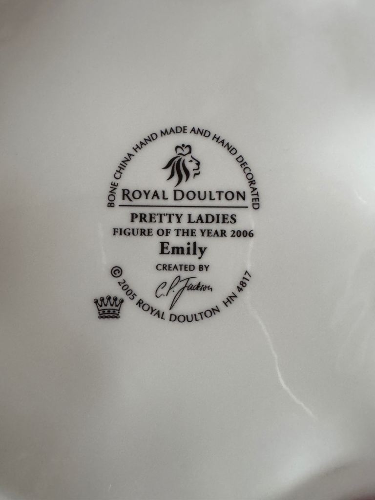 Royal Doulton figure of the year 2006 Emily