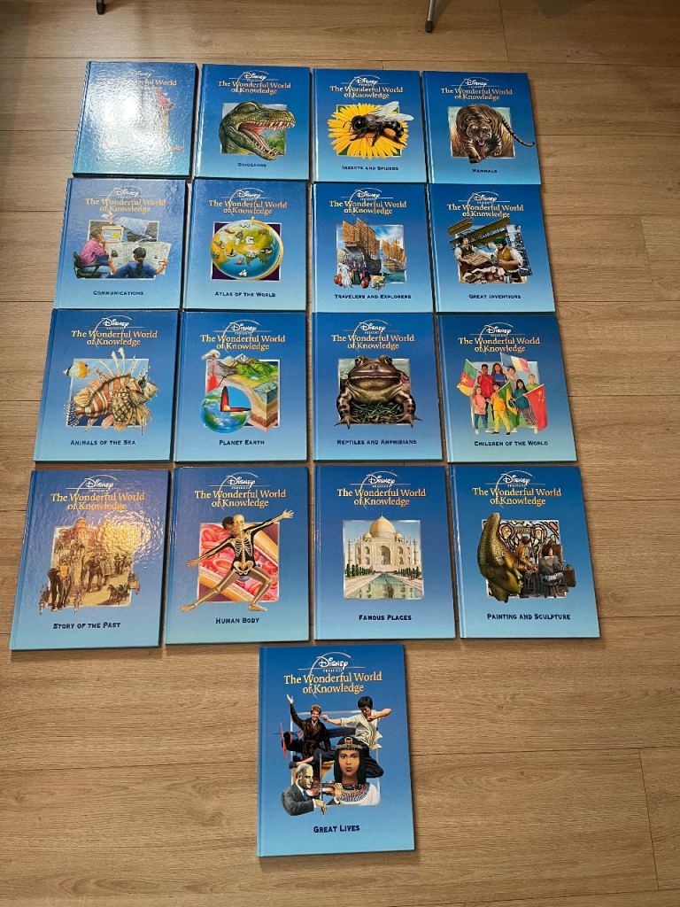 Disney The Wonderful World of Knowledge Book Collection - Excellent Condition most never used