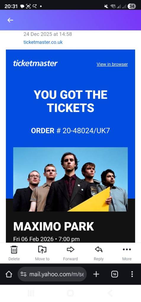 Tickets for sale Maximo Park