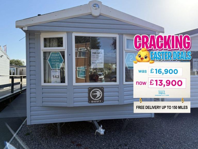 32x10ft 2 Bed Static Caravan - DG, CH - Offsite Sale for Own Land, Self Builders