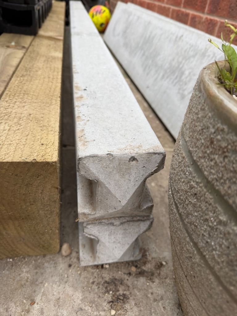 Fence post and kick boards 