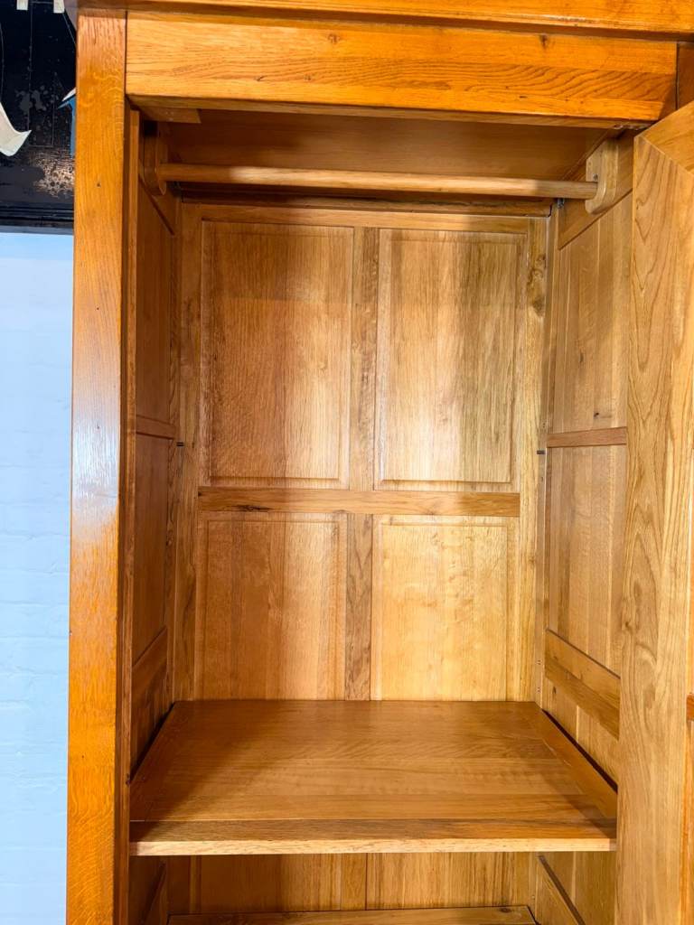 Solid oak single wardrobe free local delivery, £220.00 for Sale